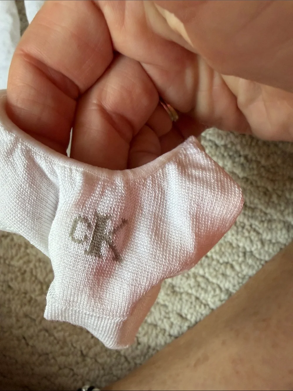 Calvin Klein White Low-Cut No-Show Socks - 2 Pair